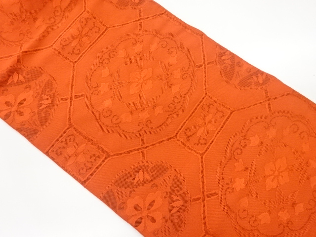 本綴れ蜀江に華文模様織出し名古屋帯